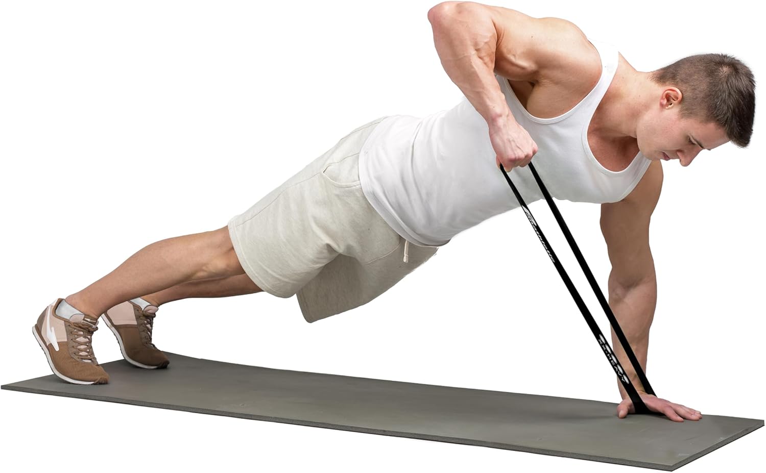 Set de 5 Bandes Élastiques de Fitness - 5 Niveaux de Tension, Guide d'Exercices Inclus, Ebook en Français, Sac de Transport Offert - Idéal pour Musculation et Renforcement Musculaire