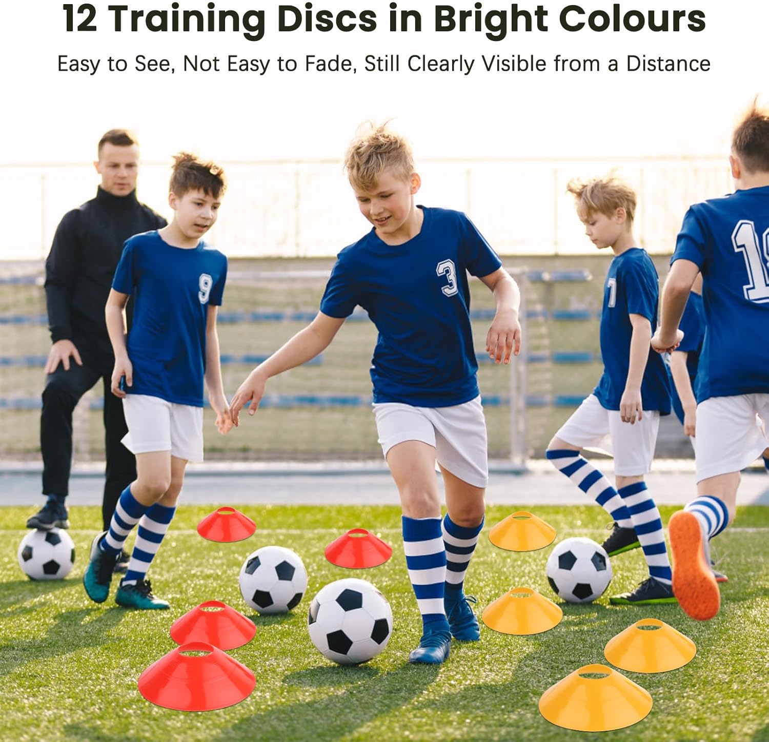 Ensemble Complet d'Équipement d'Entraînement de Football : Échelle d'Agilité, 12 Cônes, Parapluie de Résistance et Sac de Rangement