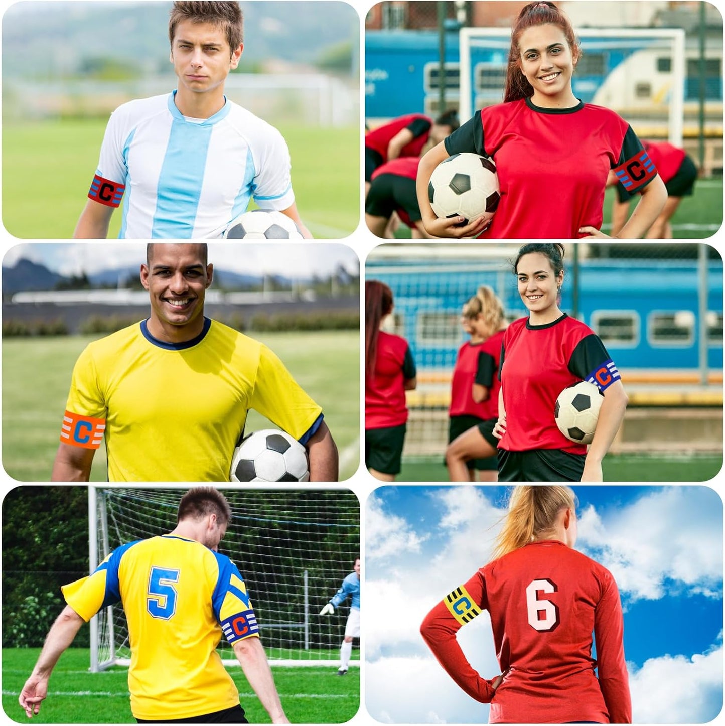 Brassard Capitaine de Football UNINGYI - 4 Pièces Ajustables pour Enfants et Adultes, Idéal pour les Jeunes Athlètes