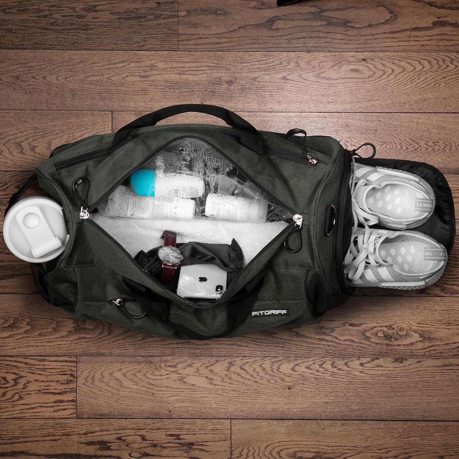 Sac de Sport Unisexe V1 - Sac de Voyage Multifonction avec Compartiments pour Chaussures et Humide - Idéal pour Gym, Fitness et Week-end - Duffel Bag