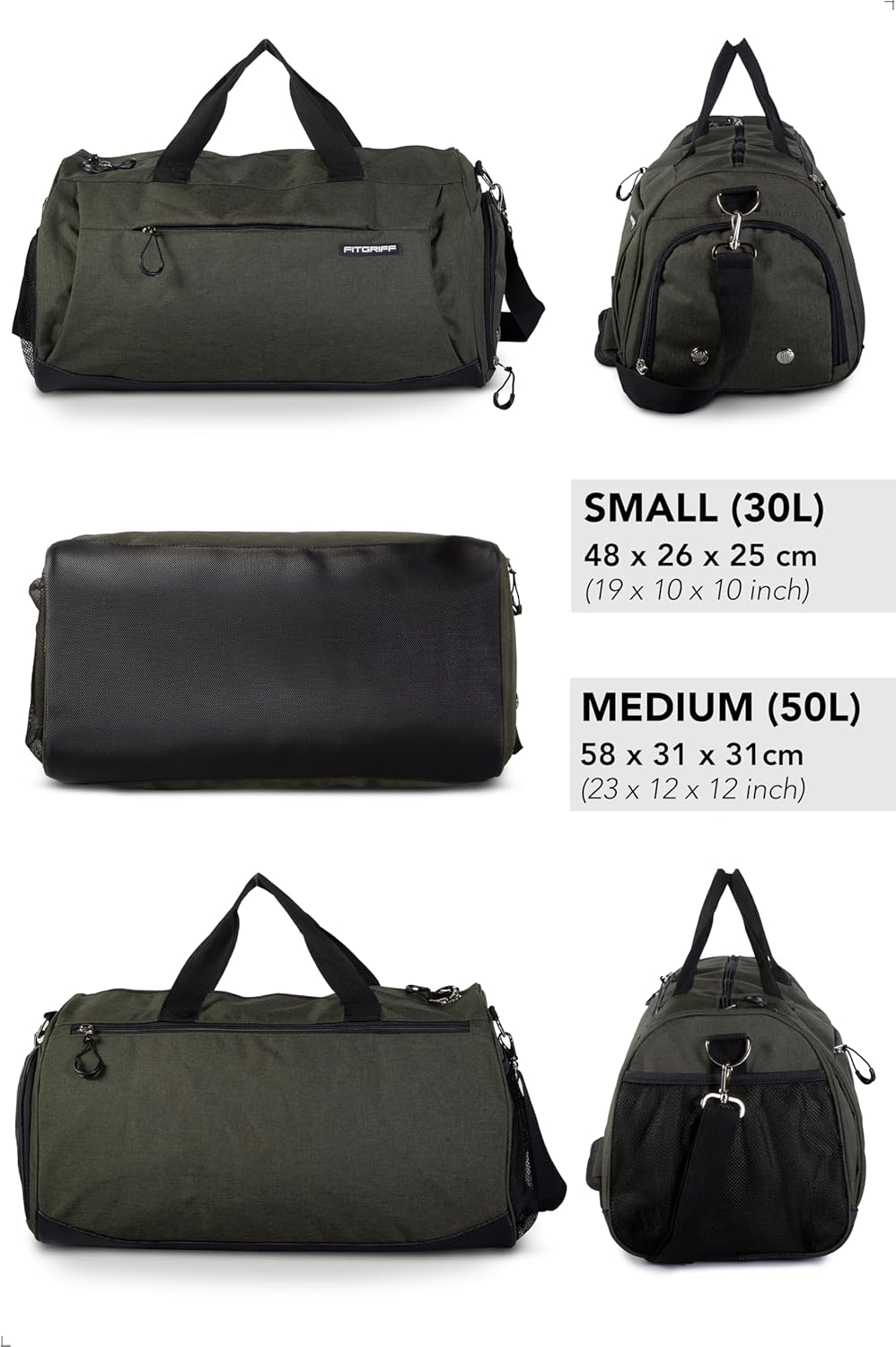 Sac de Sport Unisexe V1 - Sac de Voyage Multifonction avec Compartiments pour Chaussures et Humide - Idéal pour Gym, Fitness et Week-end - Duffel Bag